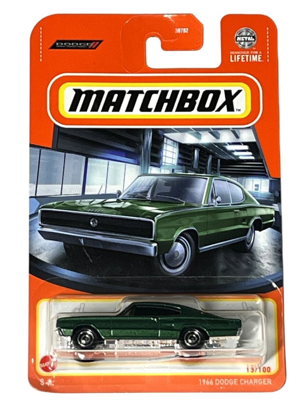2023 Matchbox 1966 Dodge Charger Green Muscle Car 13/100 NOC